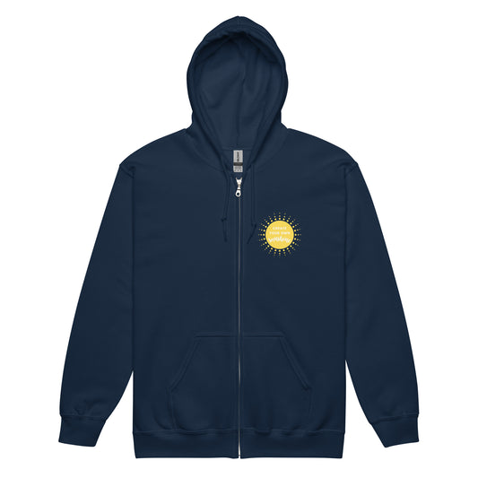 Create Your Own Sunshine small logo zip hoodie