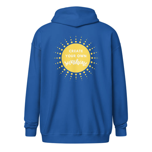 Create Your Sunshine zip hoodie