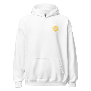 "Create Your Own Sunshine" small logo hoodie