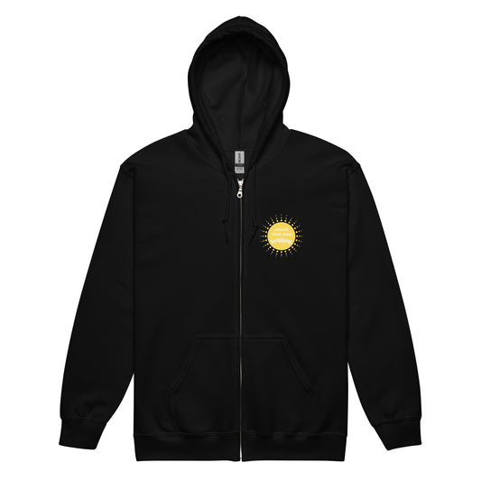 Create Your Own Sunshine small logo zip hoodie