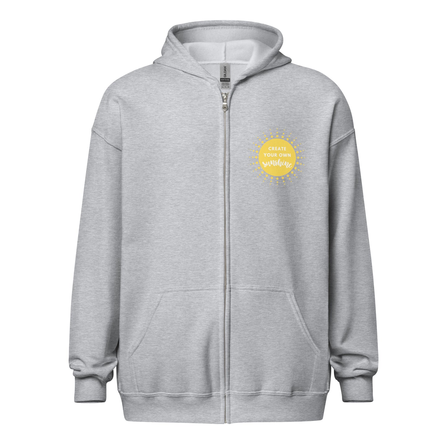 Create Your Sunshine zip hoodie