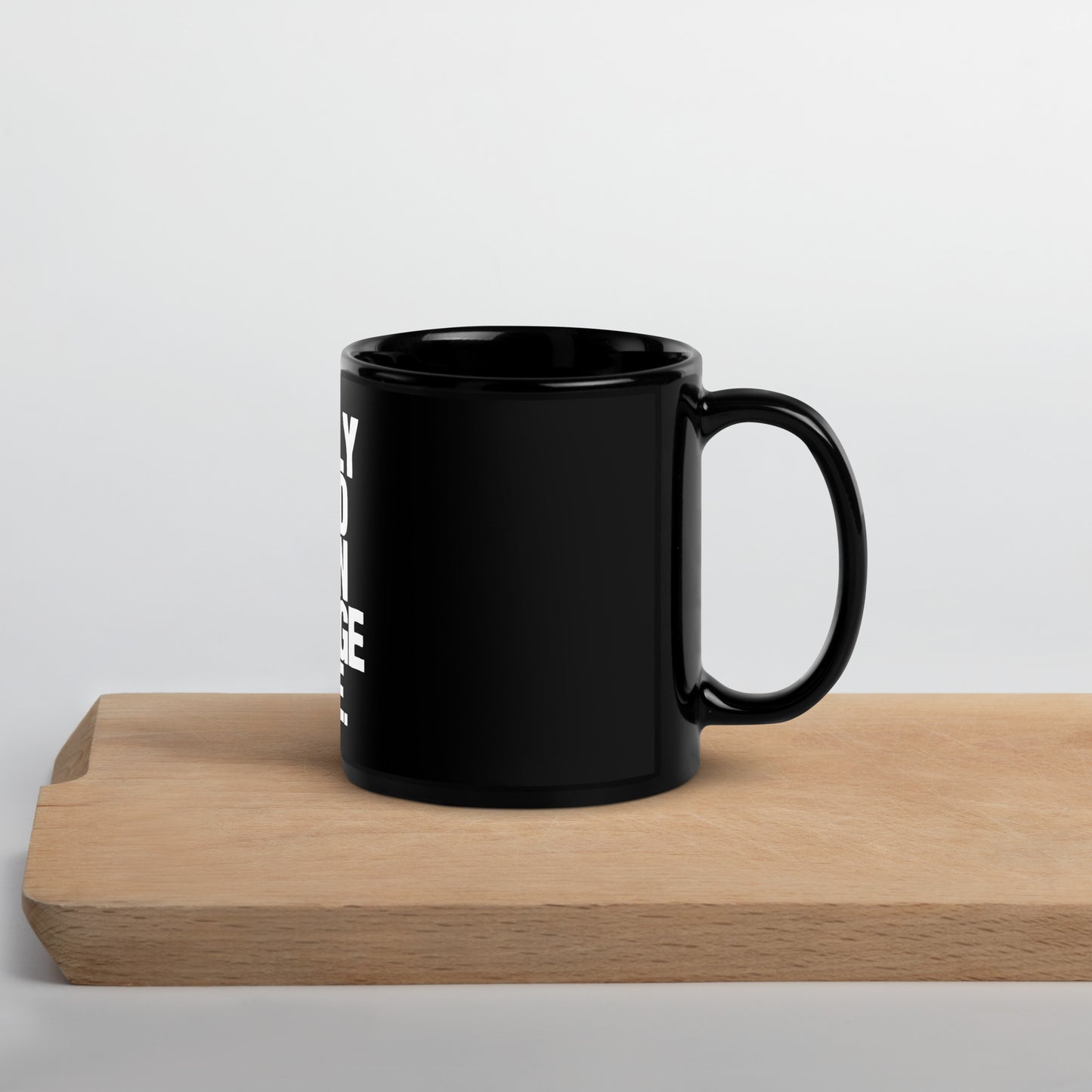 Only God can Judge Me Black Glossy Mug