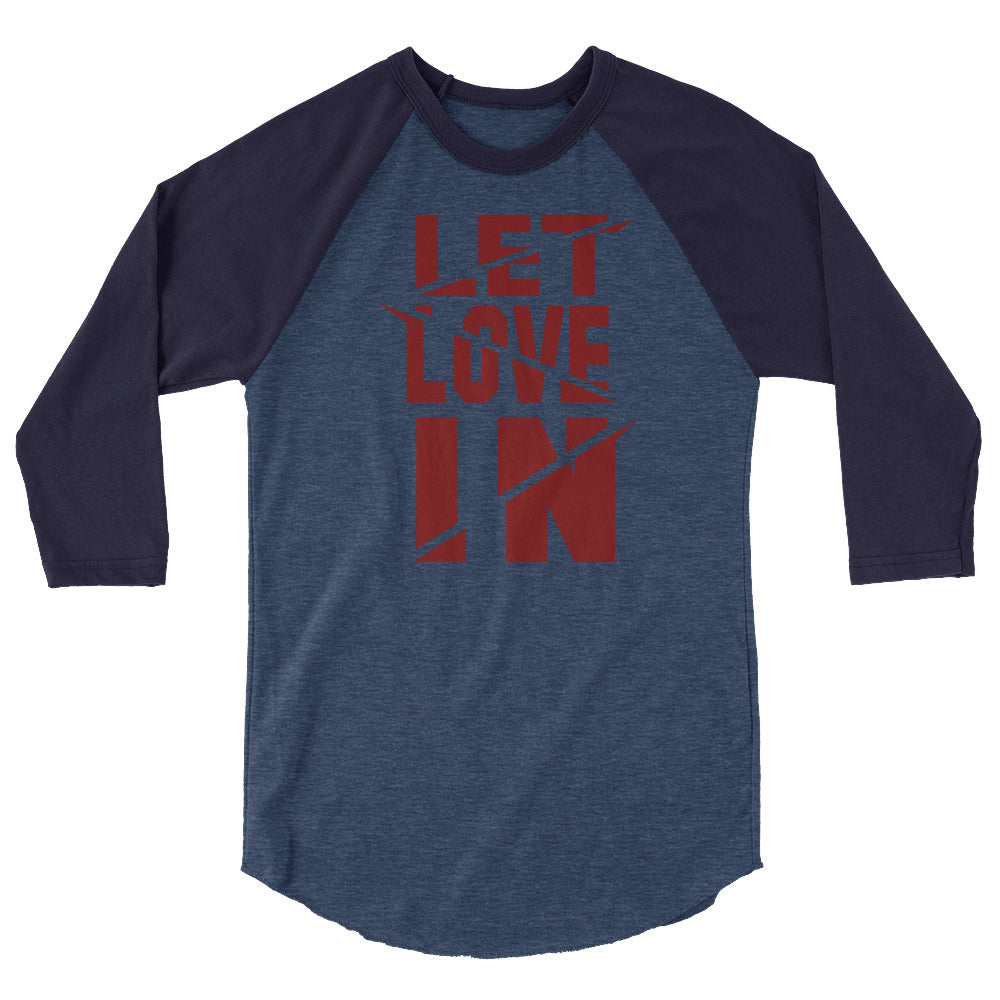Let Love In SAVAGE 3/4 sleeve raglan shirt