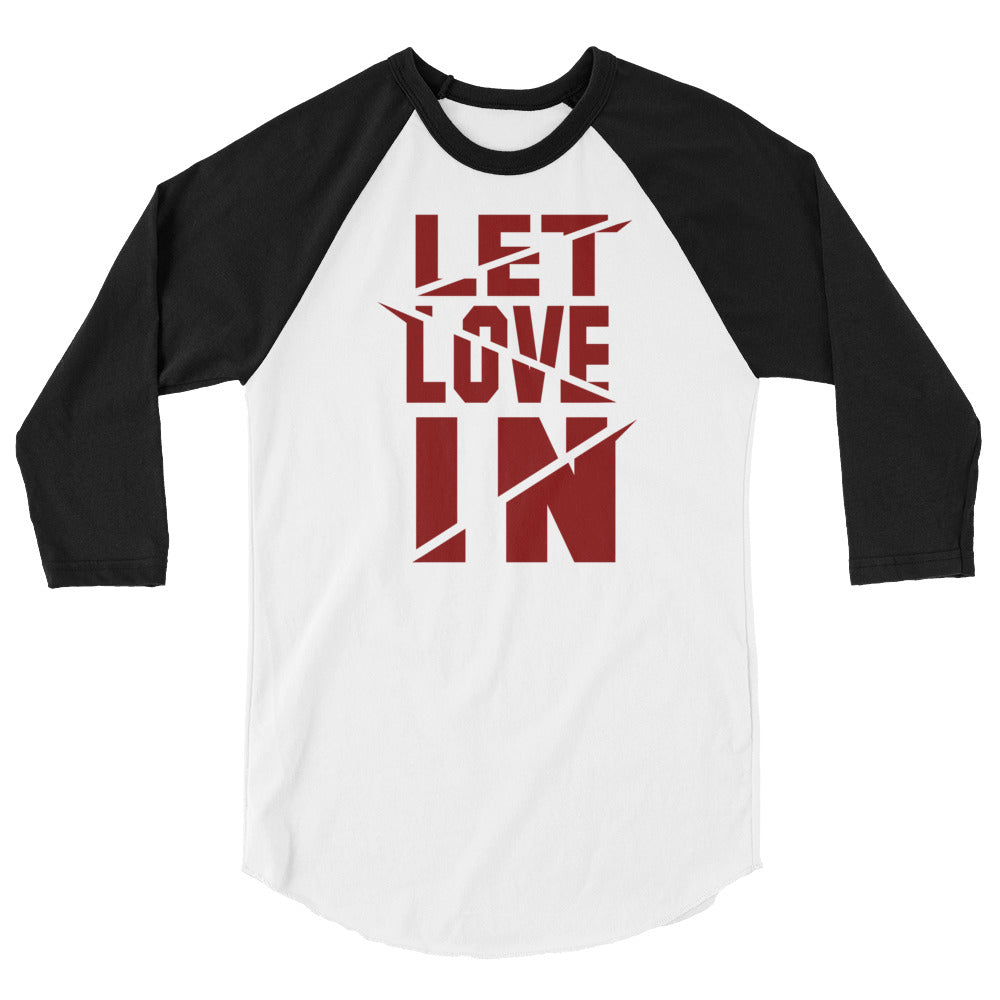 Let Love In SAVAGE 3/4 sleeve raglan shirt