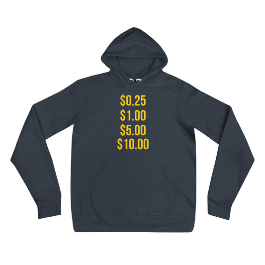 $0.25 $1.00 $5.00 $10.00 WVU Hoodie