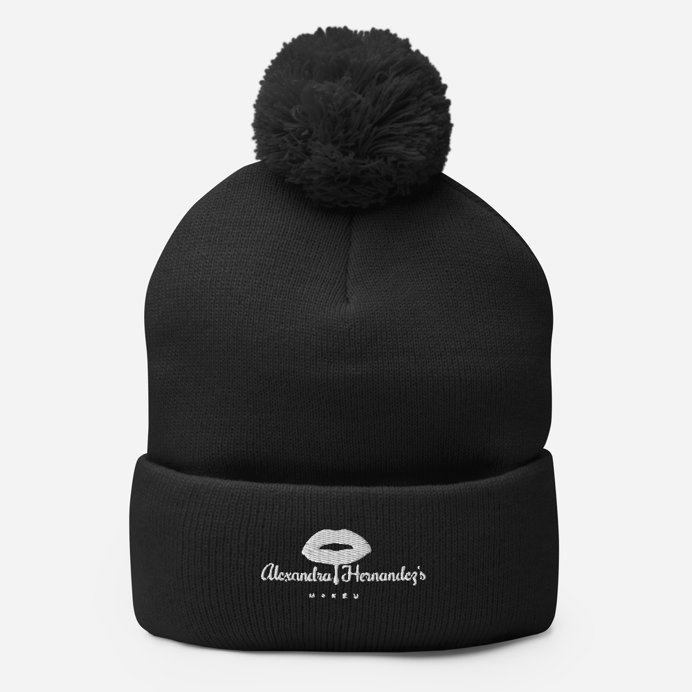Alexandra’s Makeup Pom-Pom Beanie