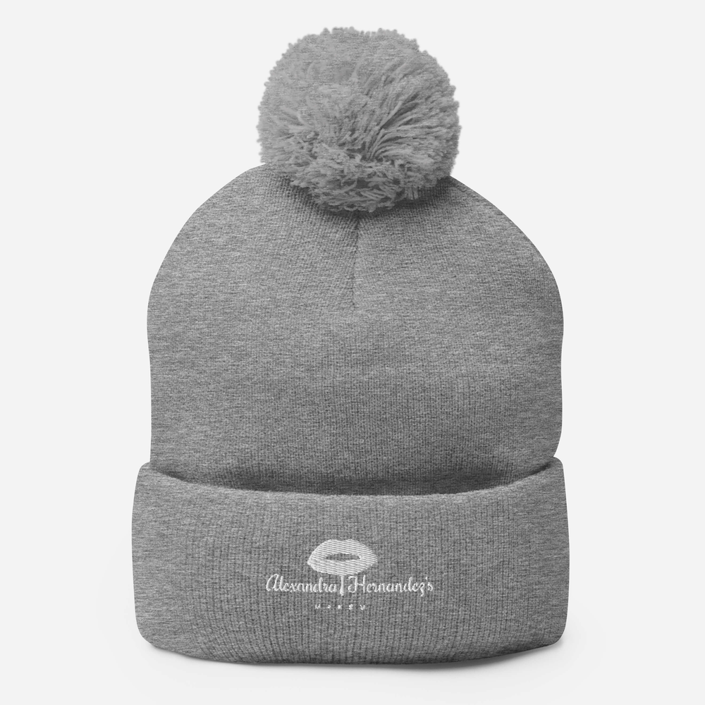 Alexandra’s Makeup Pom-Pom Beanie