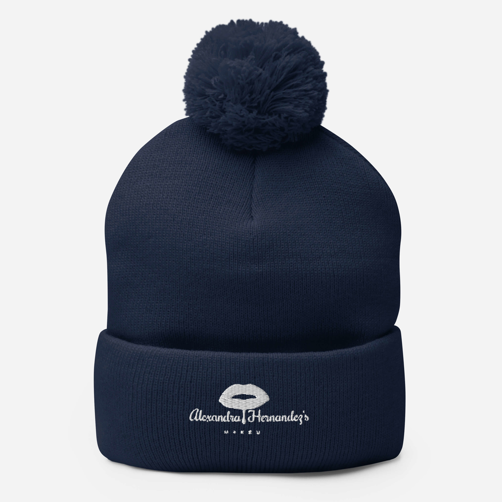 Alexandra’s Makeup Pom-Pom Beanie