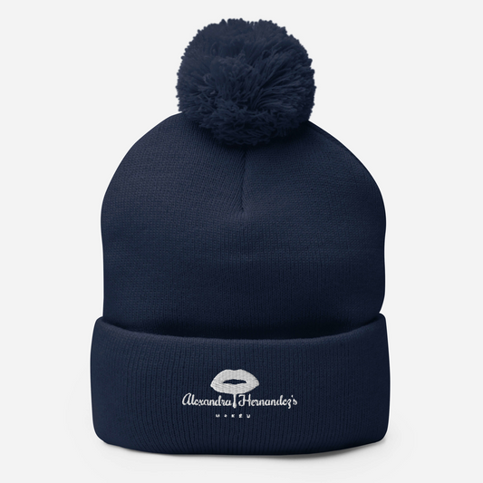 Alexandra’s Makeup Pom-Pom Beanie