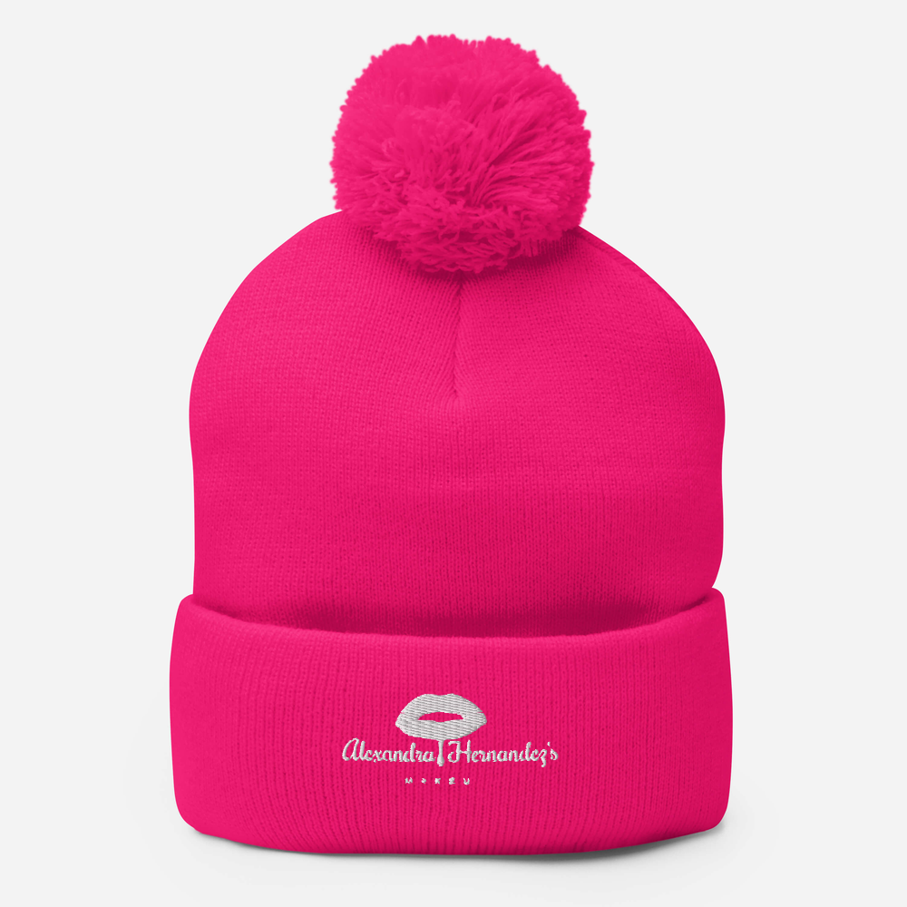 Alexandra’s Makeup Pom-Pom Beanie
