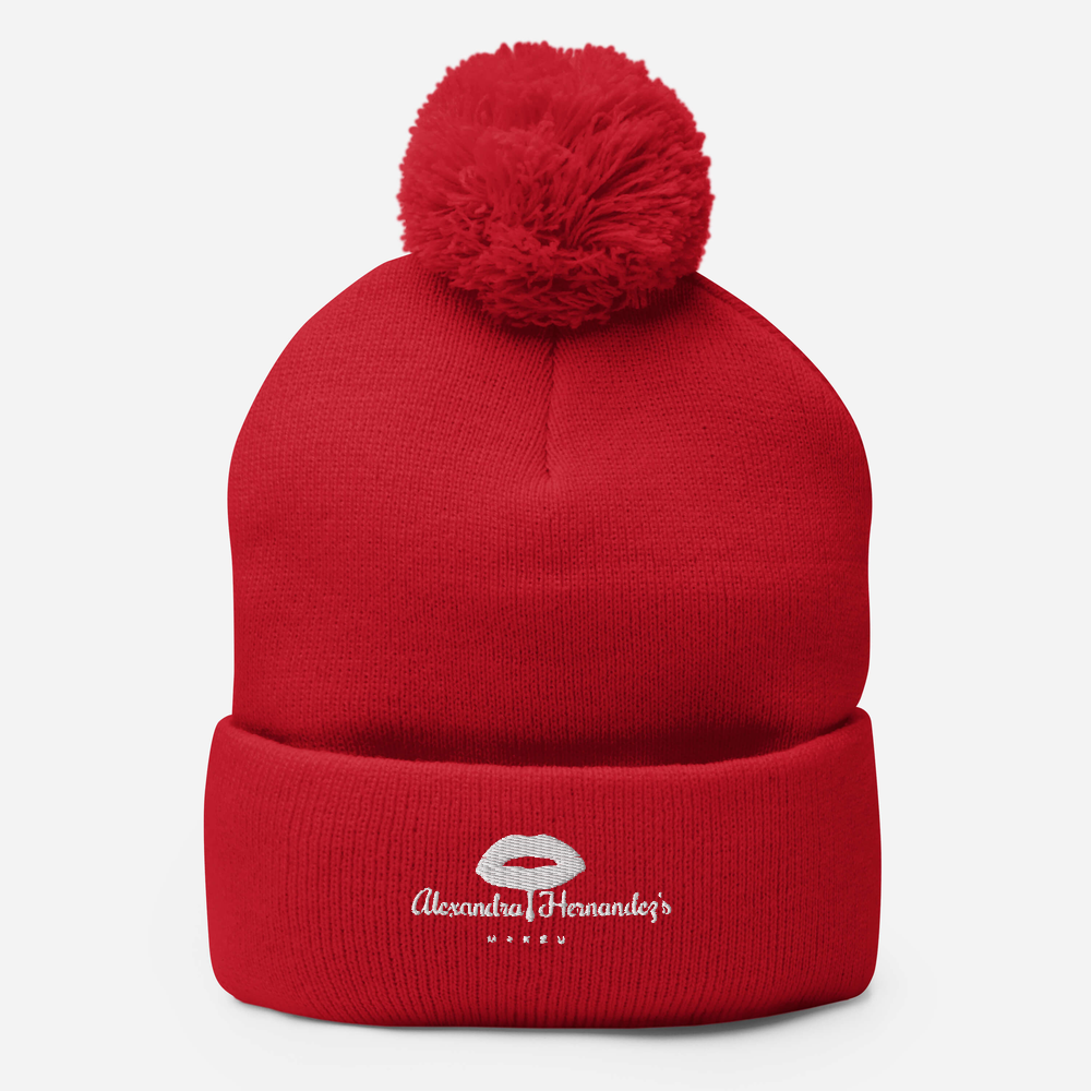 Alexandra’s Makeup Pom-Pom Beanie